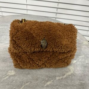 Kurt Geiger Kensington Soft Sq - Shoulder Bag In Brown / Camel Fabric